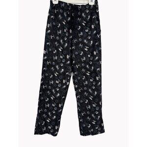 Disney Parks Star Wars Mens S Black White Cotton Pajama Pants Tie Fighter